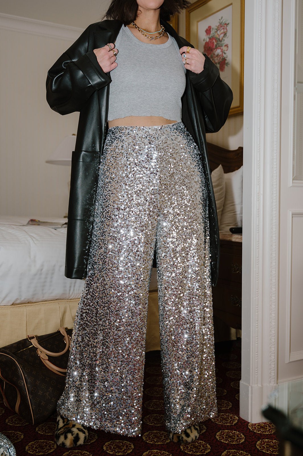 LALA ORIGINAL: Disco Fever Sequin Trousers - Dressed in Lala