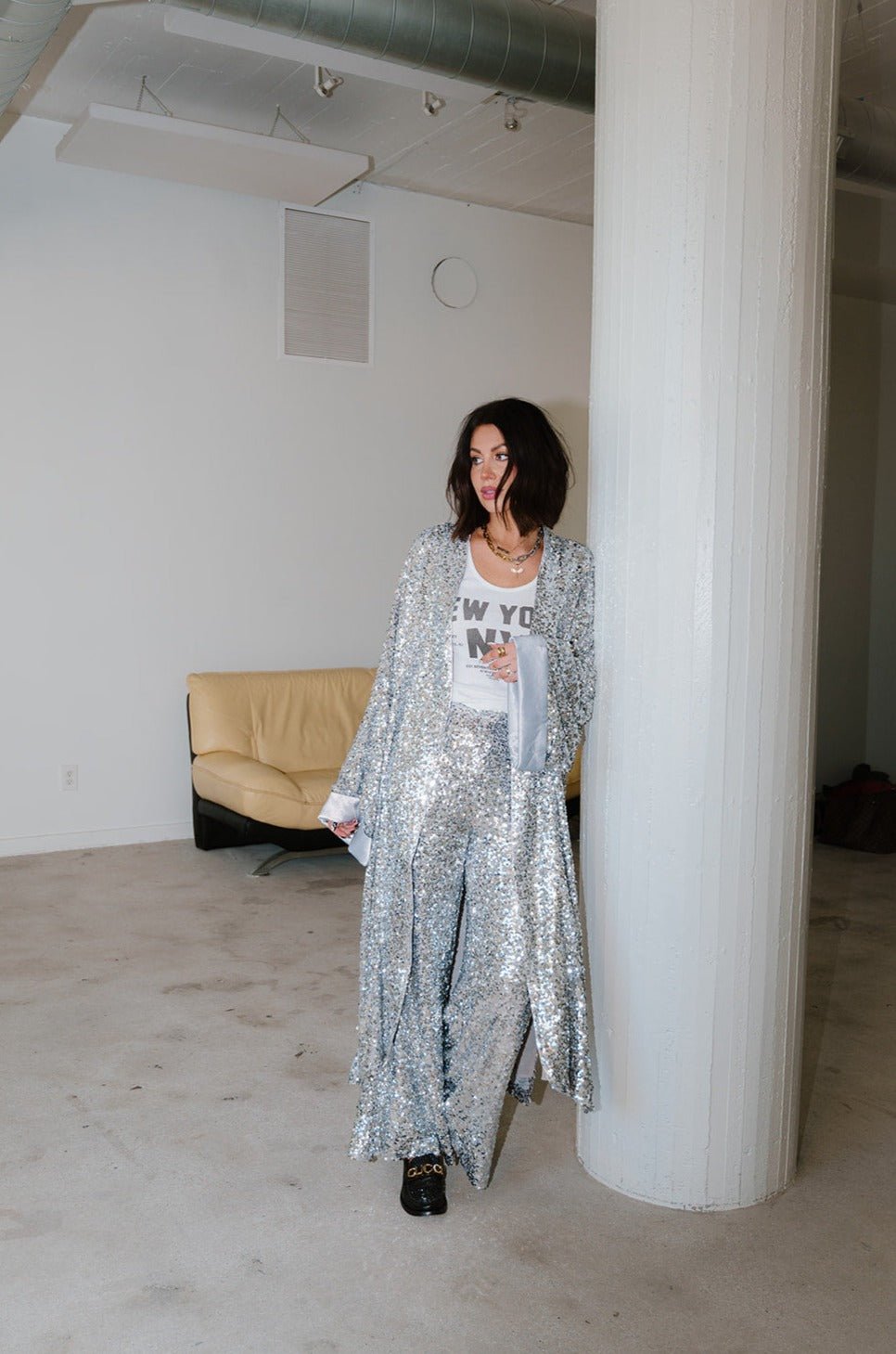 LALA ORIGINAL: Disco Fever Sequin Trousers - Dressed in Lala