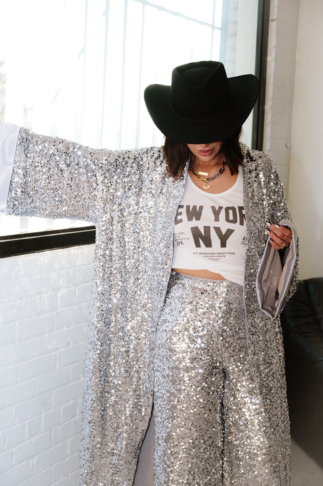 LALA ORIGINAL: Disco Fever Sequin Trousers - Dressed in Lala