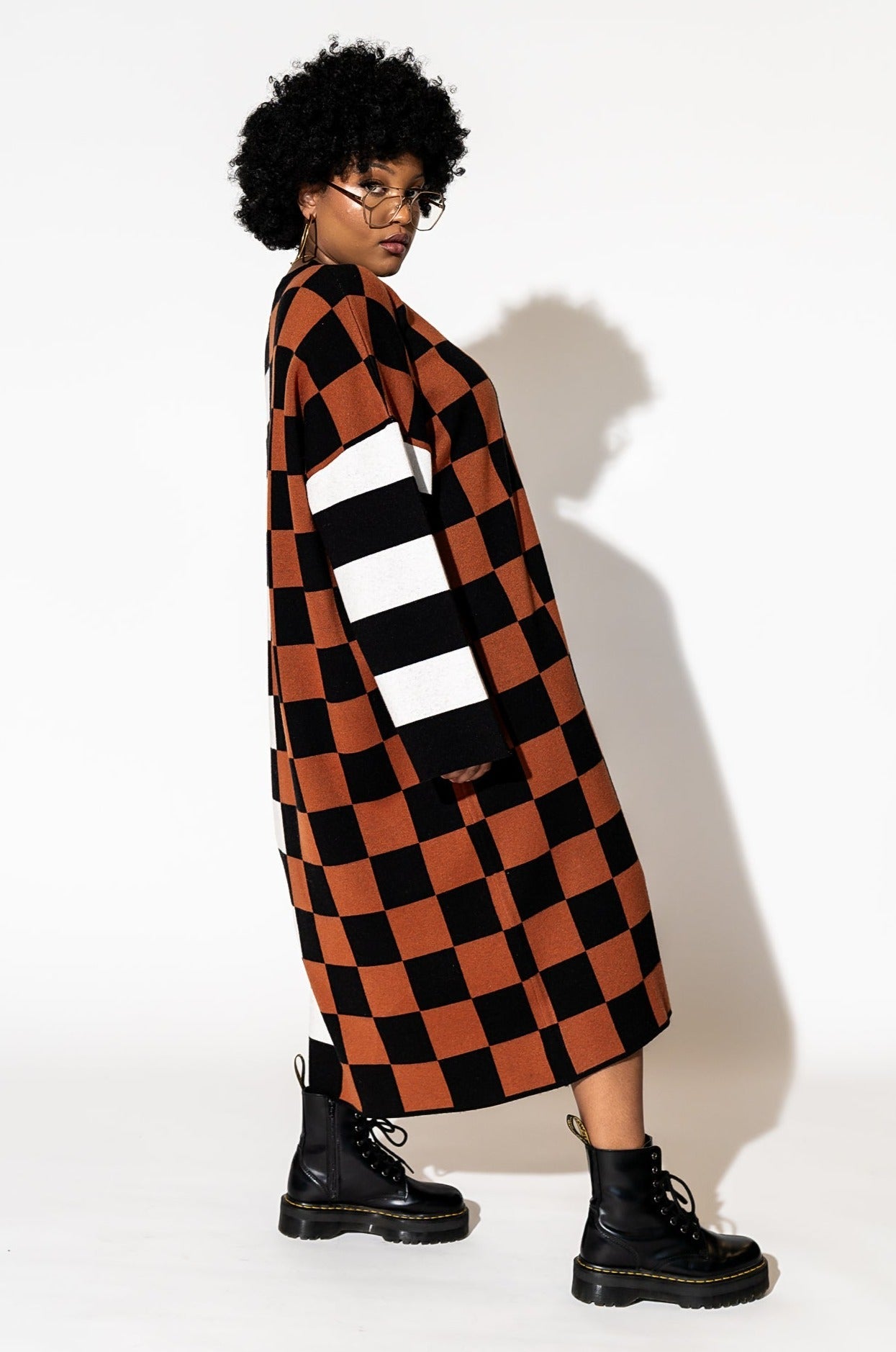 LALA ORIGINAL: Gimme More Half + Half Oversized Knit Dress - Dressed in Lala