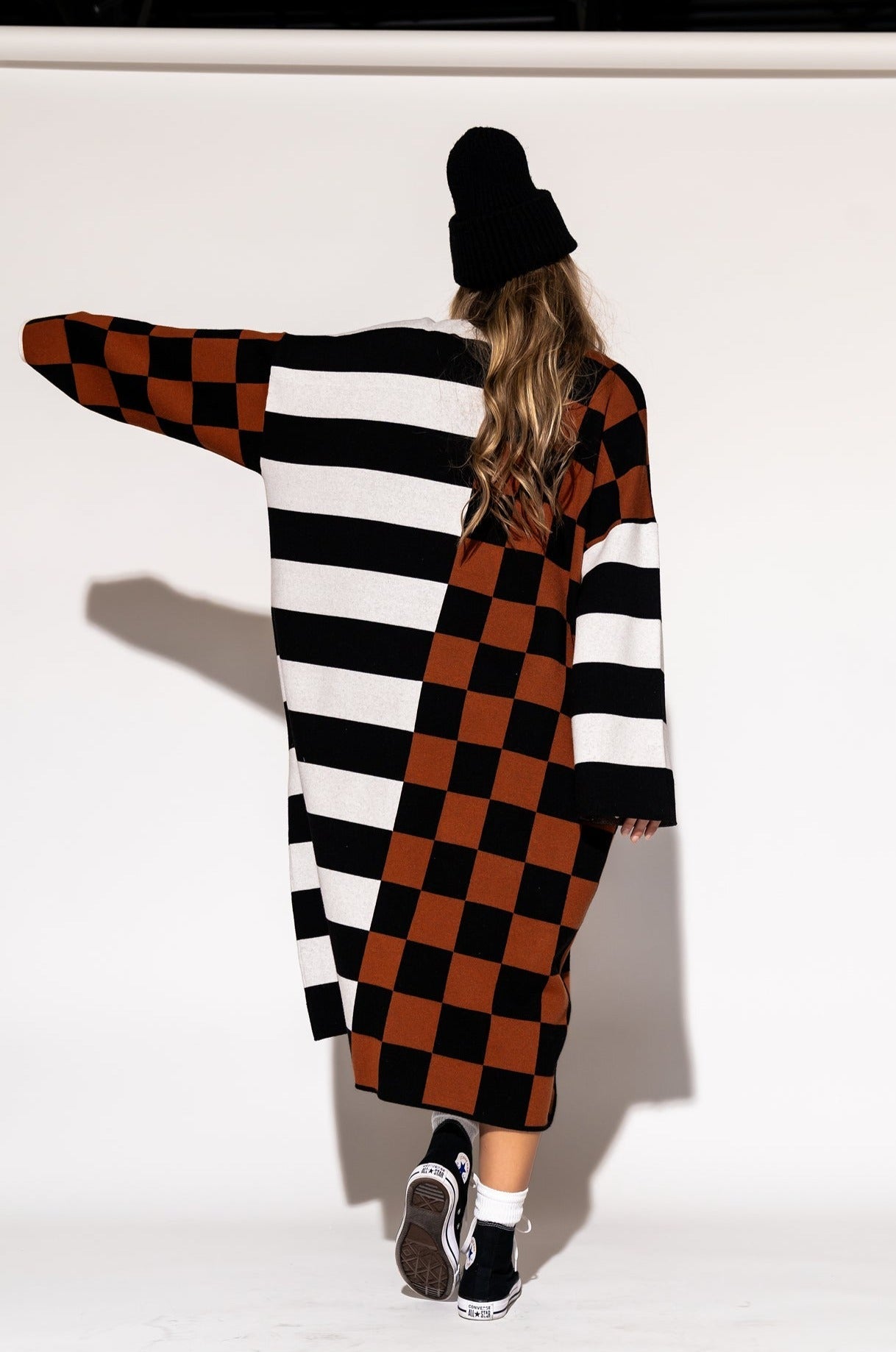 LALA ORIGINAL: Gimme More Half + Half Oversized Knit Dress - Dressed in Lala
