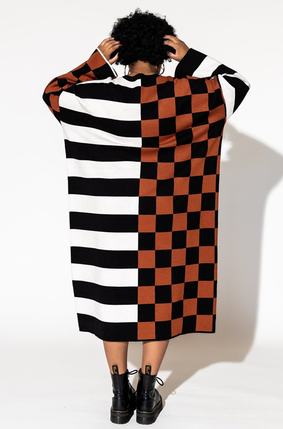 LALA ORIGINAL: Gimme More Half + Half Oversized Knit Dress - Dressed in Lala