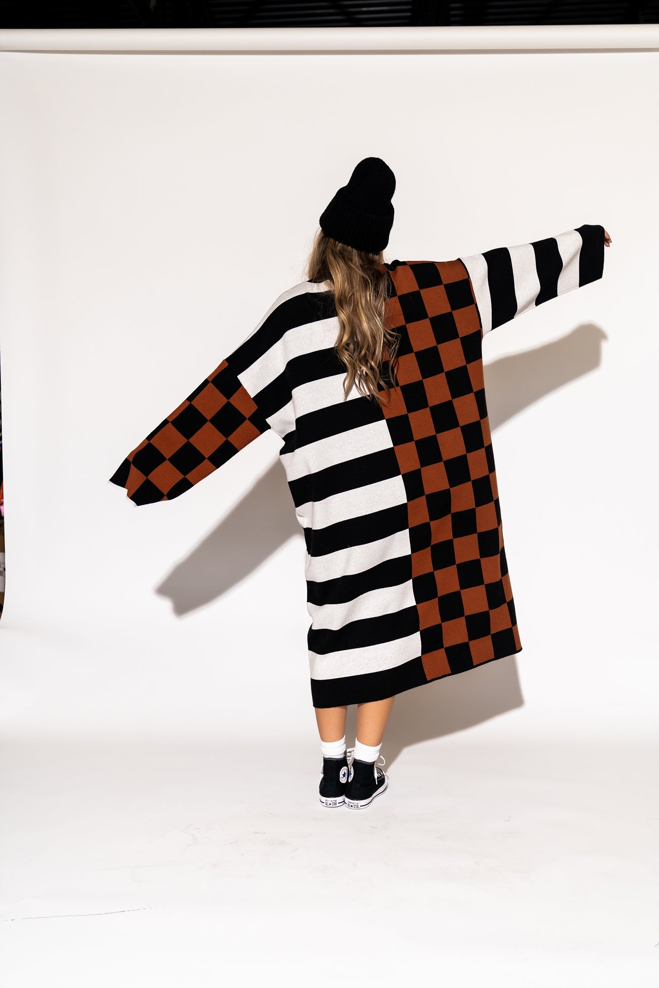 LALA ORIGINAL: Gimme More Half + Half Oversized Knit Dress - Dressed in Lala