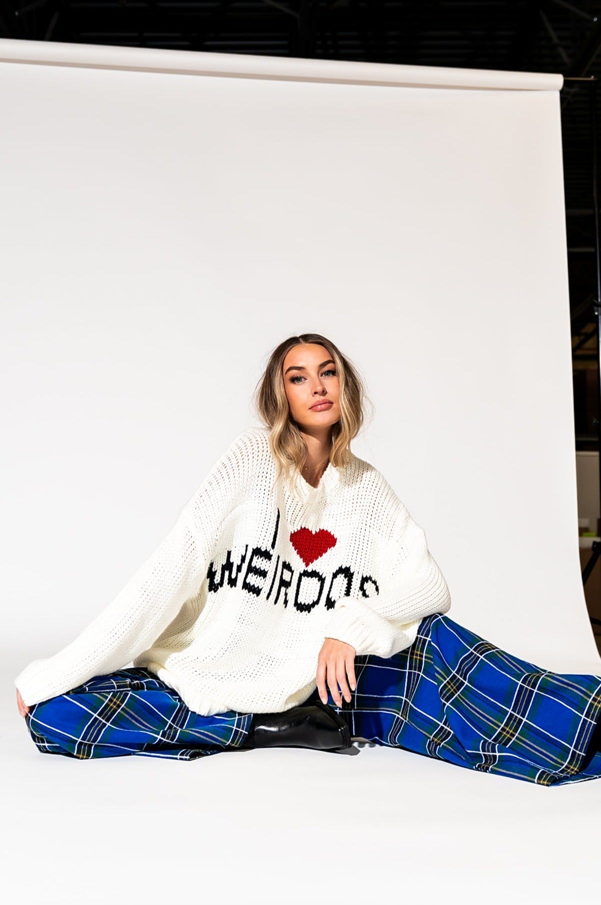 LALA ORIGINAL: I Love Weirdos Slouchy Knit - Dressed in Lala