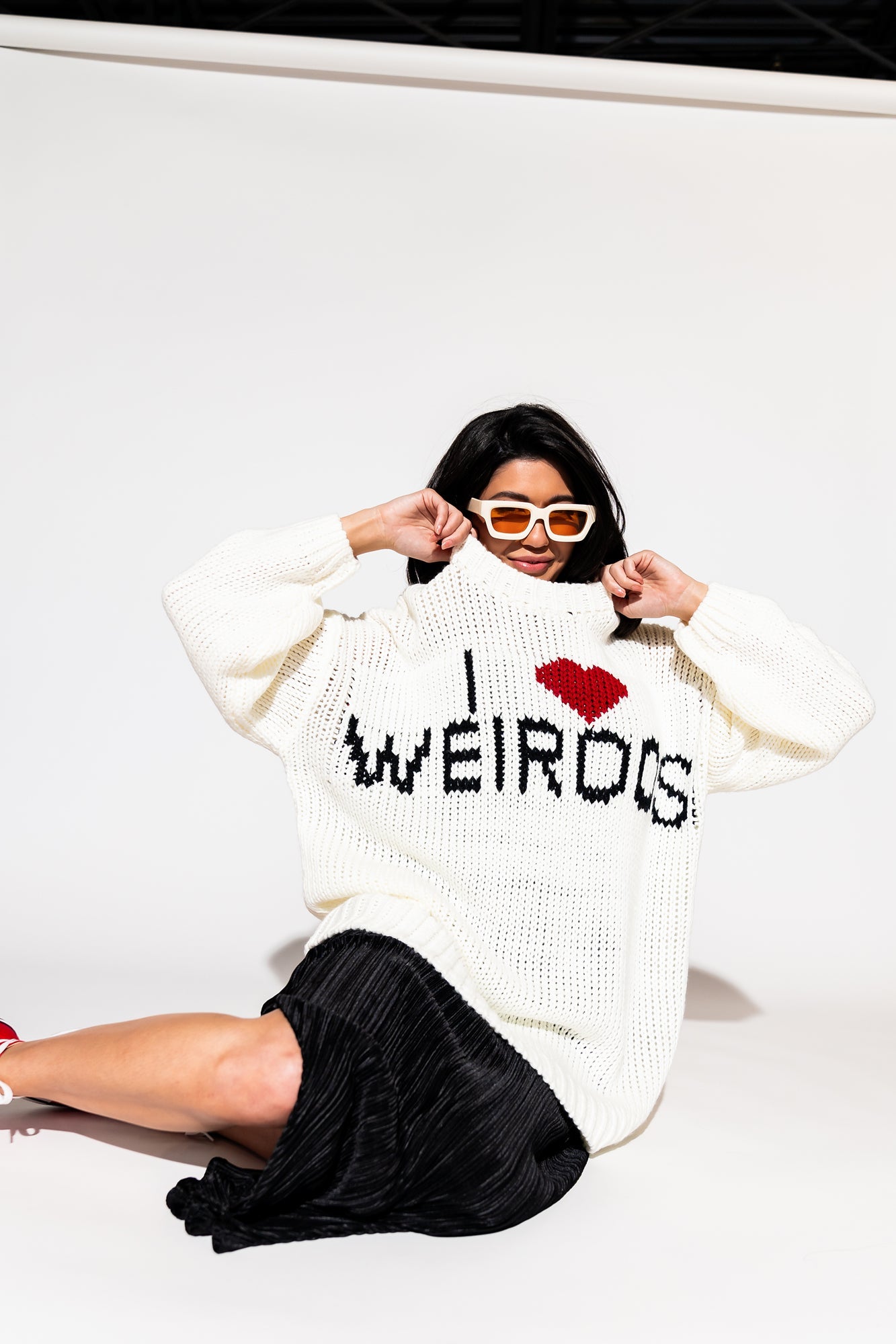 LALA ORIGINAL: I Love Weirdos Slouchy Knit - Dressed in Lala