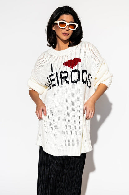 LALA ORIGINAL: I Love Weirdos Slouchy Knit - Dressed in Lala