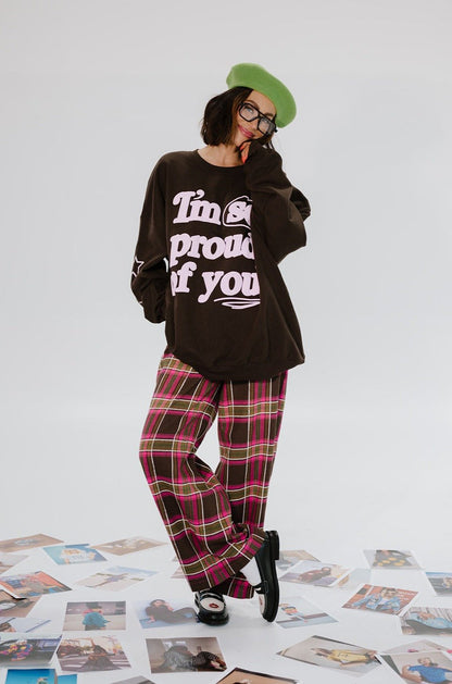 LALA ORIGINAL: I'm So Proud Of You Oversized Pullover - Dressed in Lala