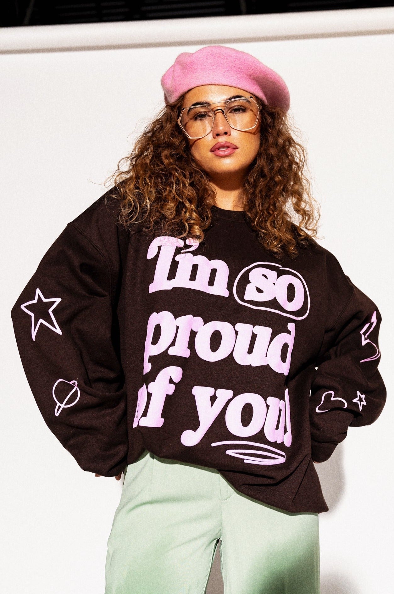 LALA ORIGINAL: I'm So Proud Of You Oversized Pullover - Dressed in Lala