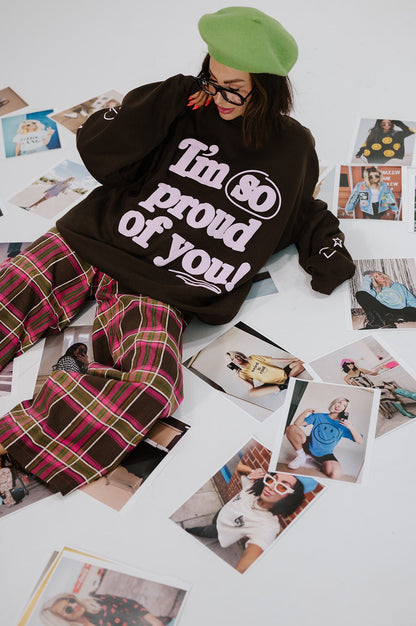 LALA ORIGINAL: I'm So Proud Of You Oversized Pullover - Dressed in Lala