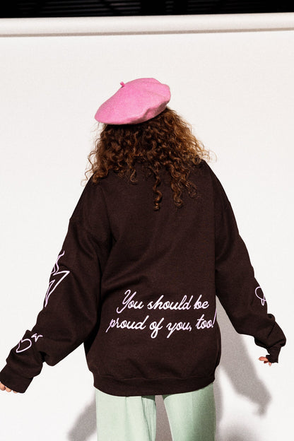 LALA ORIGINAL: I'm So Proud Of You Oversized Pullover - Dressed in Lala