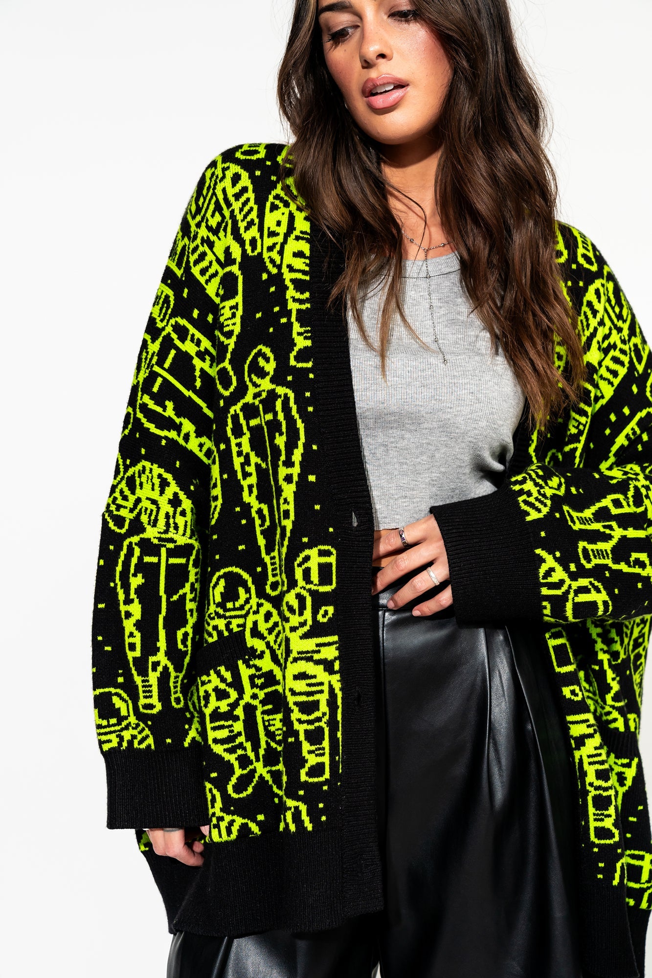 LALA ORIGINAL: Interstellar Oversized Cardigan - Dressed in Lala