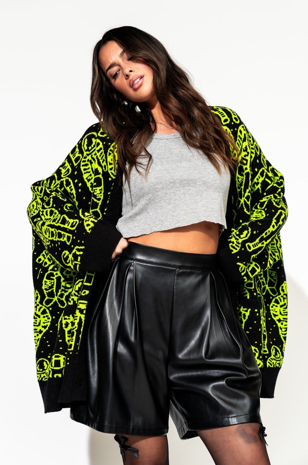 LALA ORIGINAL: Interstellar Oversized Cardigan - Dressed in Lala