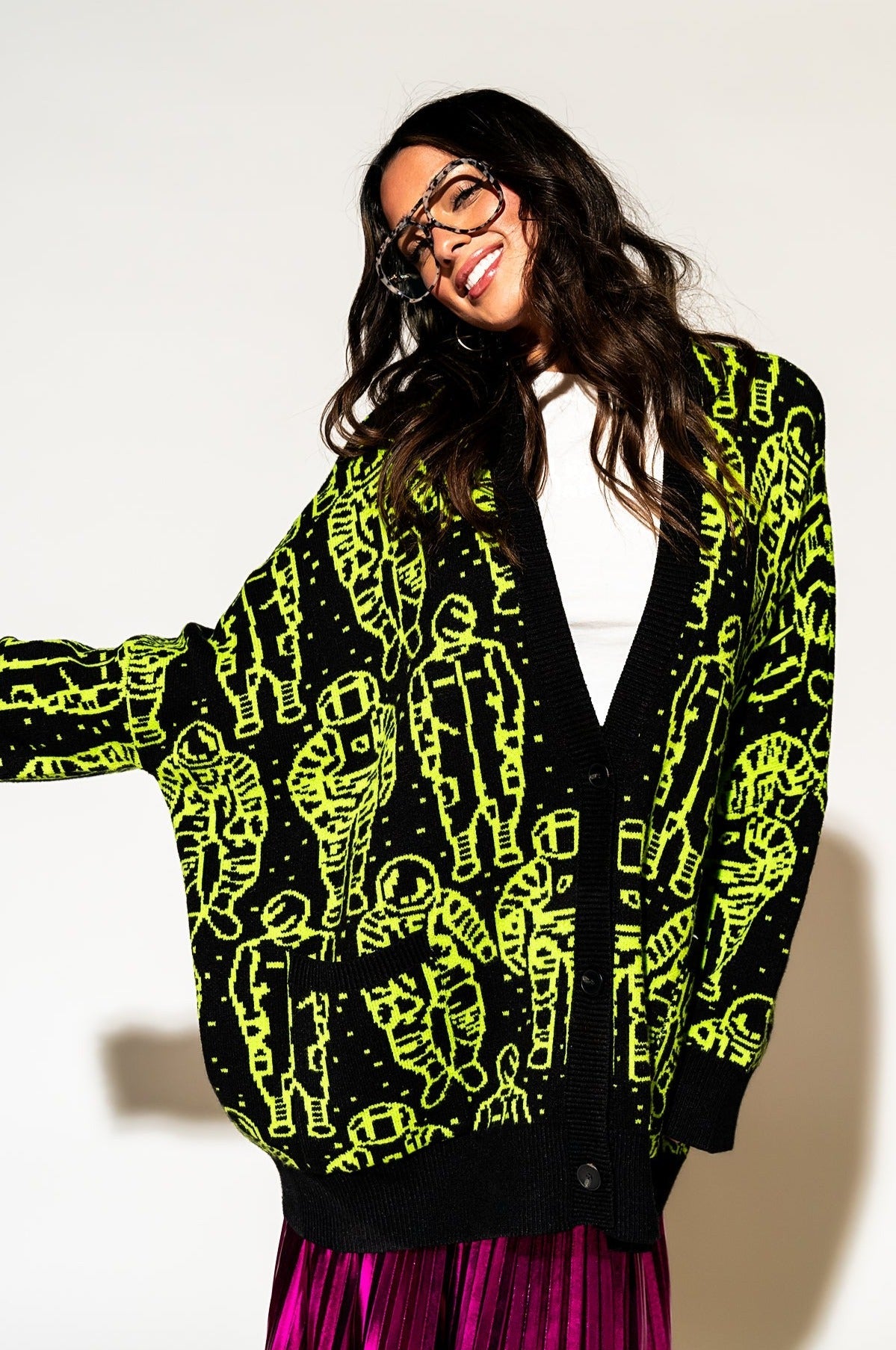 LALA ORIGINAL: Interstellar Oversized Cardigan - Dressed in Lala