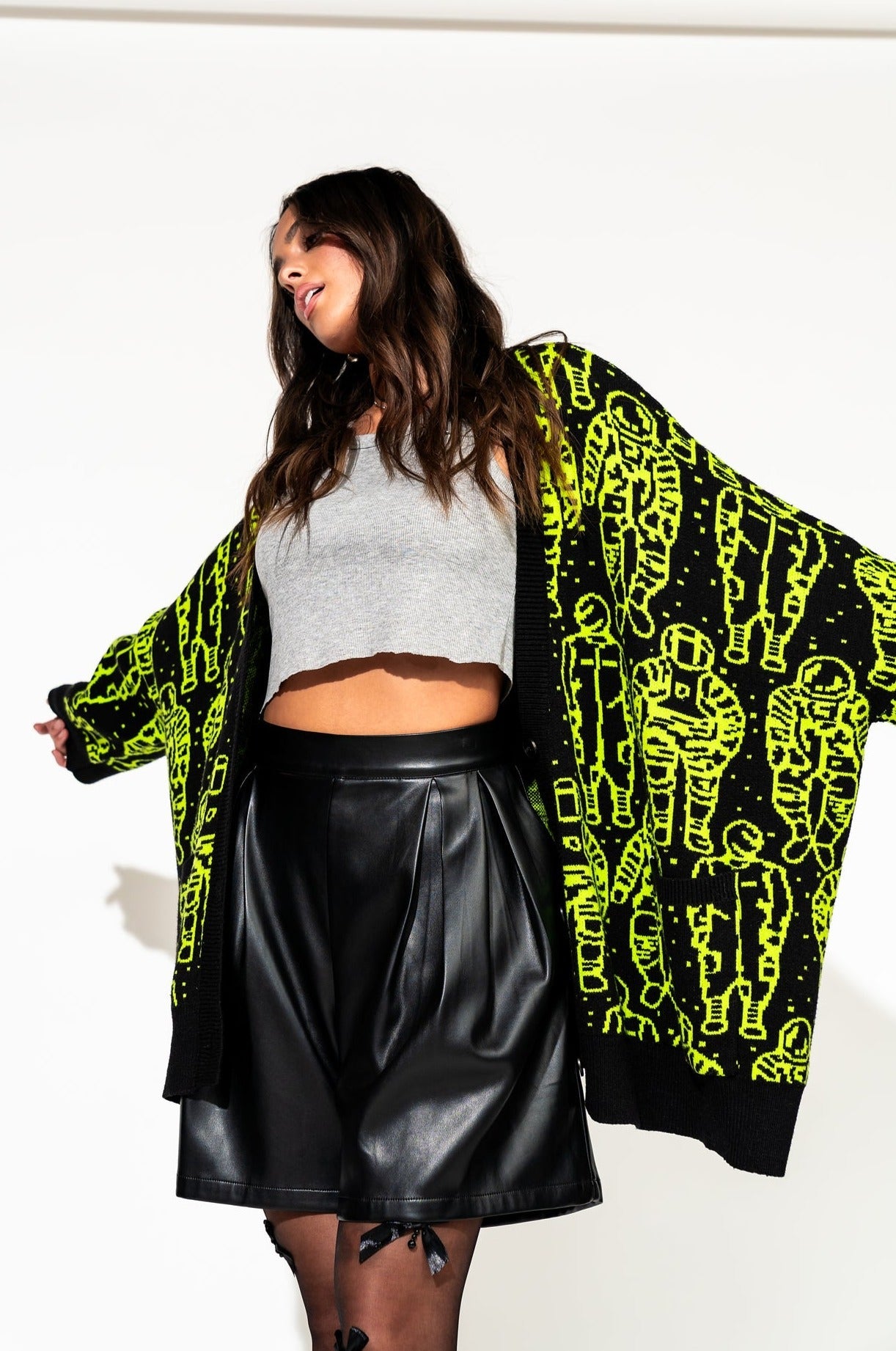 LALA ORIGINAL: Interstellar Oversized Cardigan - Dressed in Lala