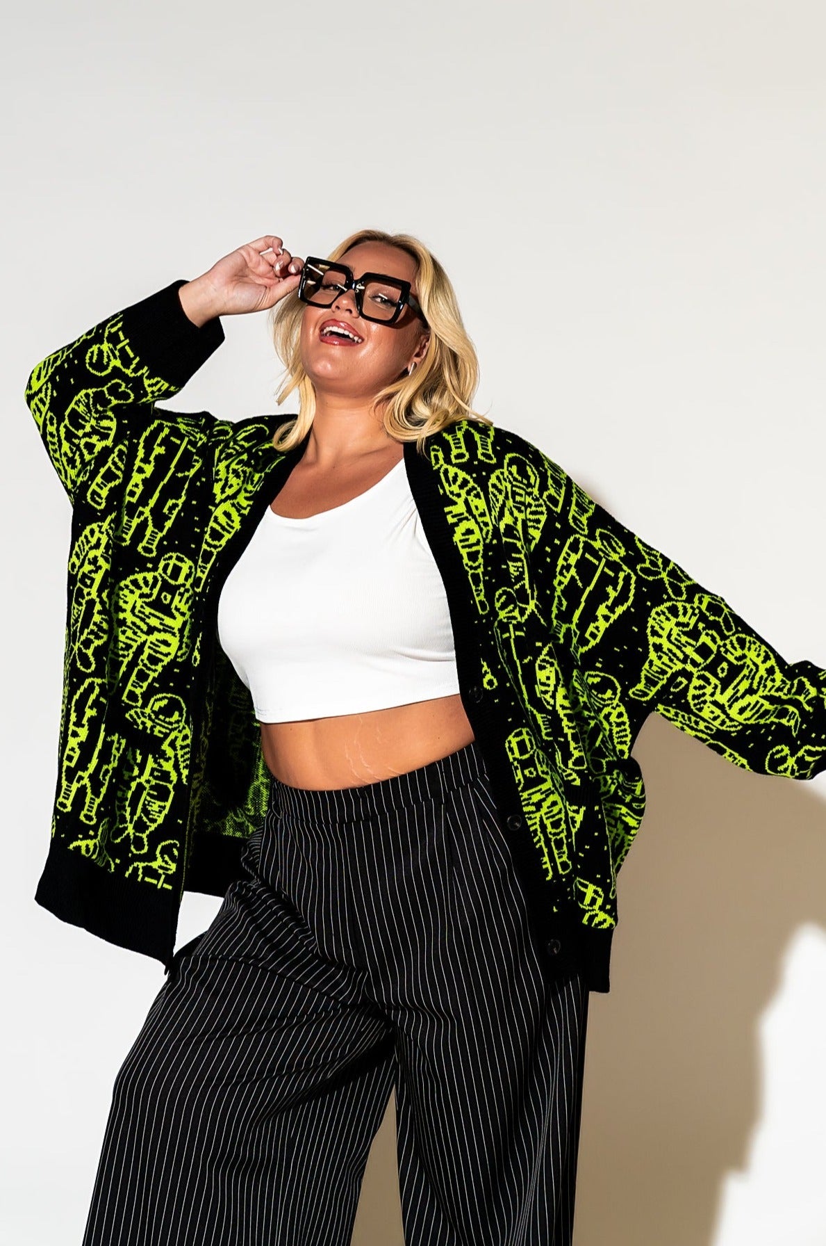 LALA ORIGINAL: Interstellar Oversized Cardigan - Dressed in Lala