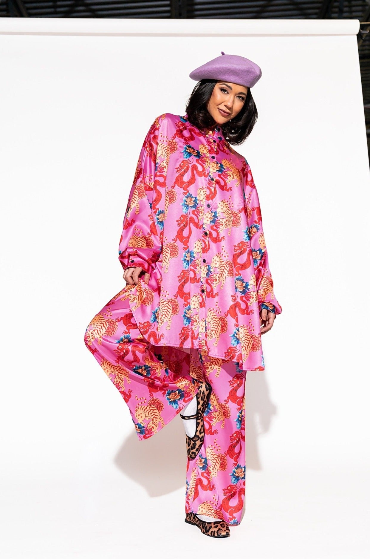 LALA ORIGINAL: Lala Satin Playsuit in Year of the Dragon - Dressed in Lala