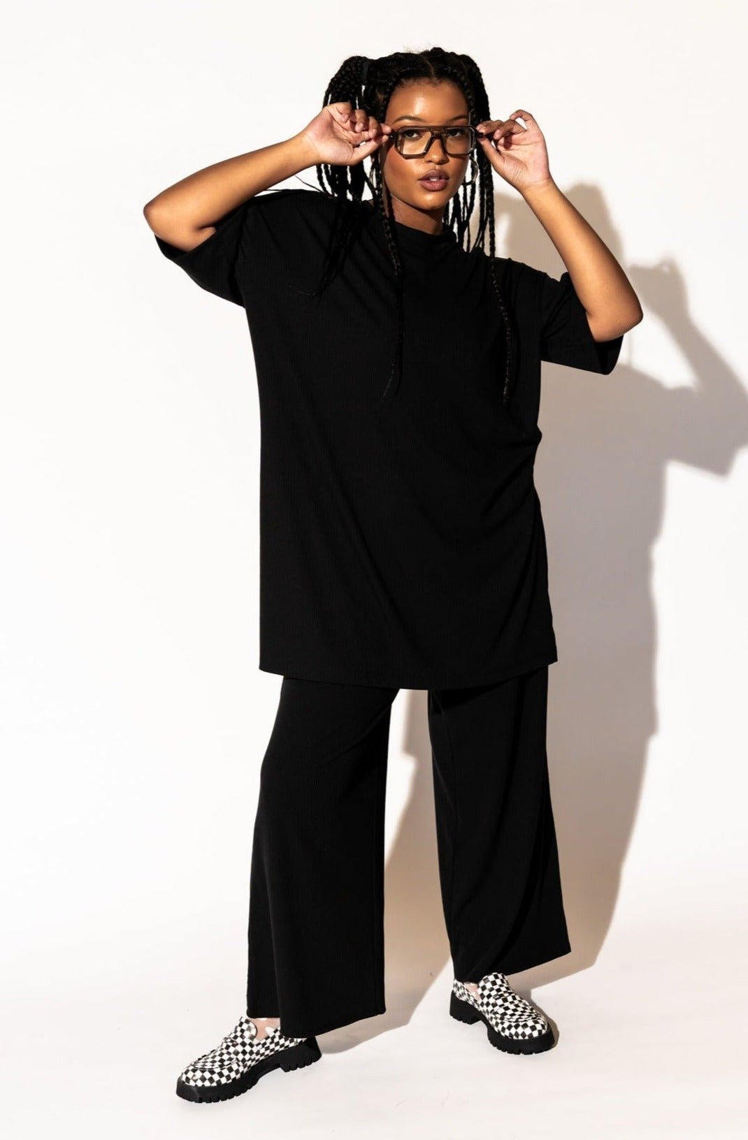 Leveled Up Ribbed Playsuit in Black Dressed in Lala