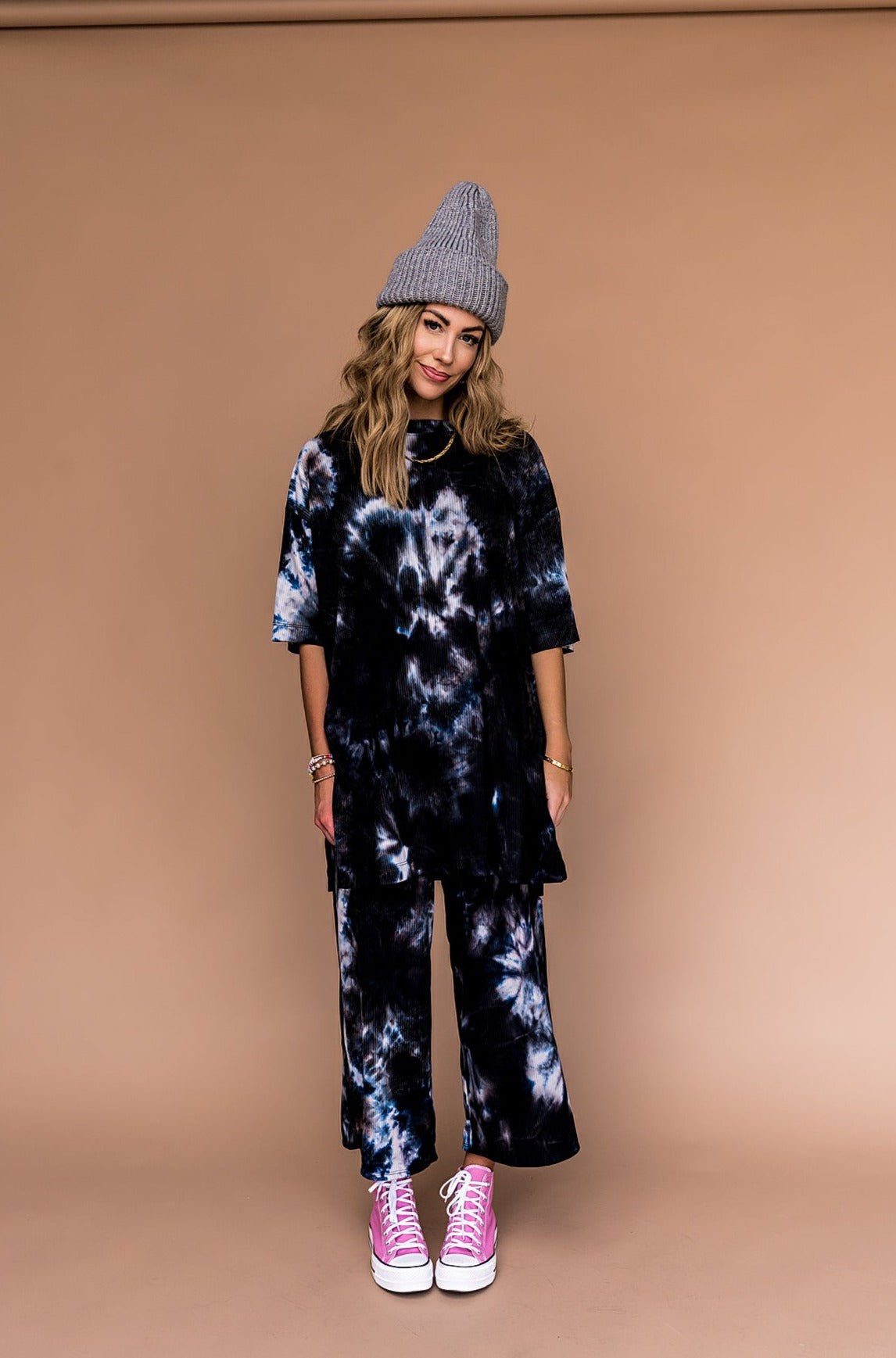 LALA ORIGINAL: Lex Ribbed Playsuit in Cool Girl Tie Dye *RESTOCKED* - Dressed in Lala