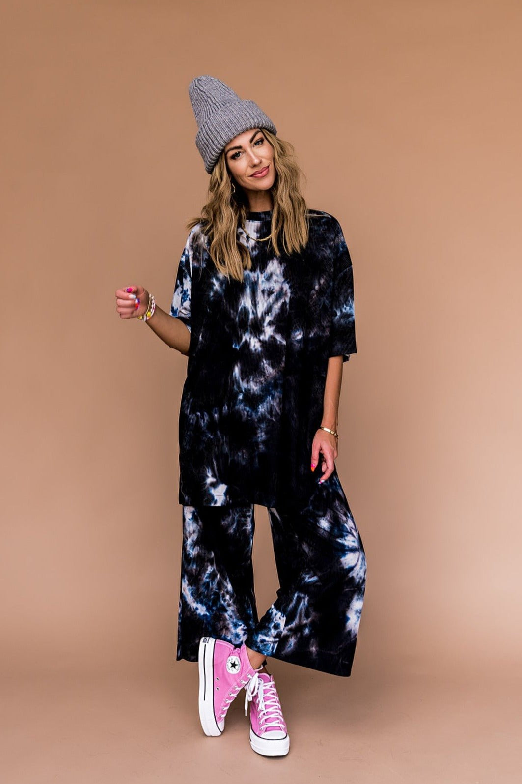 LALA ORIGINAL: Lex Ribbed Playsuit in Cool Girl Tie Dye *RESTOCKED* - Dressed in Lala