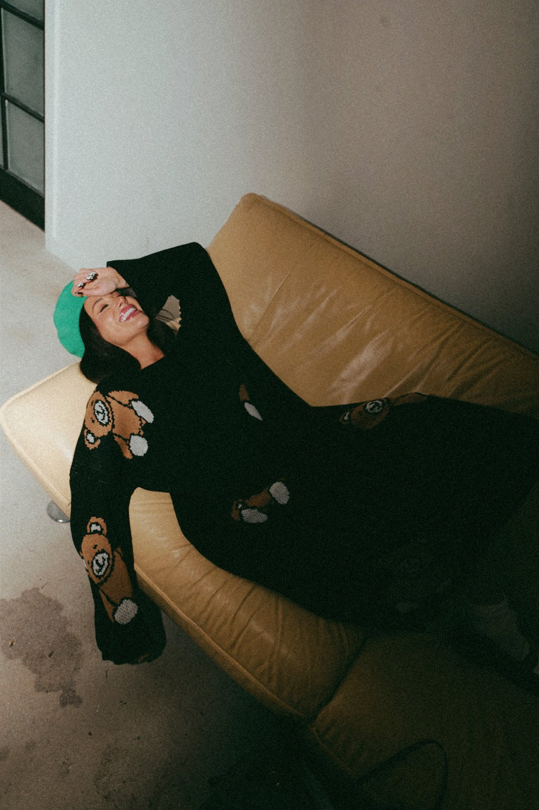 LALA ORIGINAL: Literally Limitless Oversized Knit Dress in Teddy Bears 4ever - Dressed in Lala