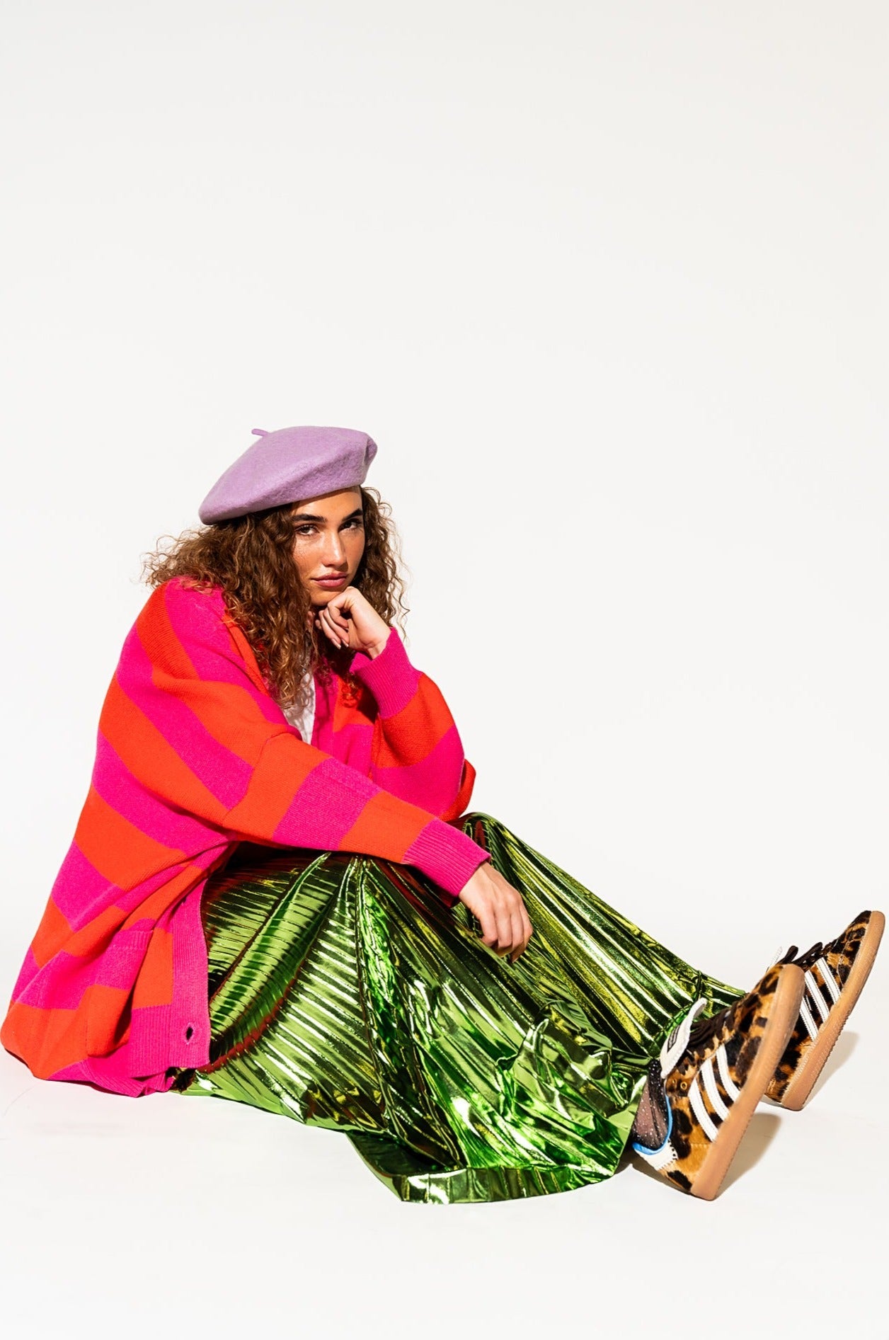 LALA ORIGINAL: Love You Oversized Cardigan in Sorbet Stripes - Dressed in Lala
