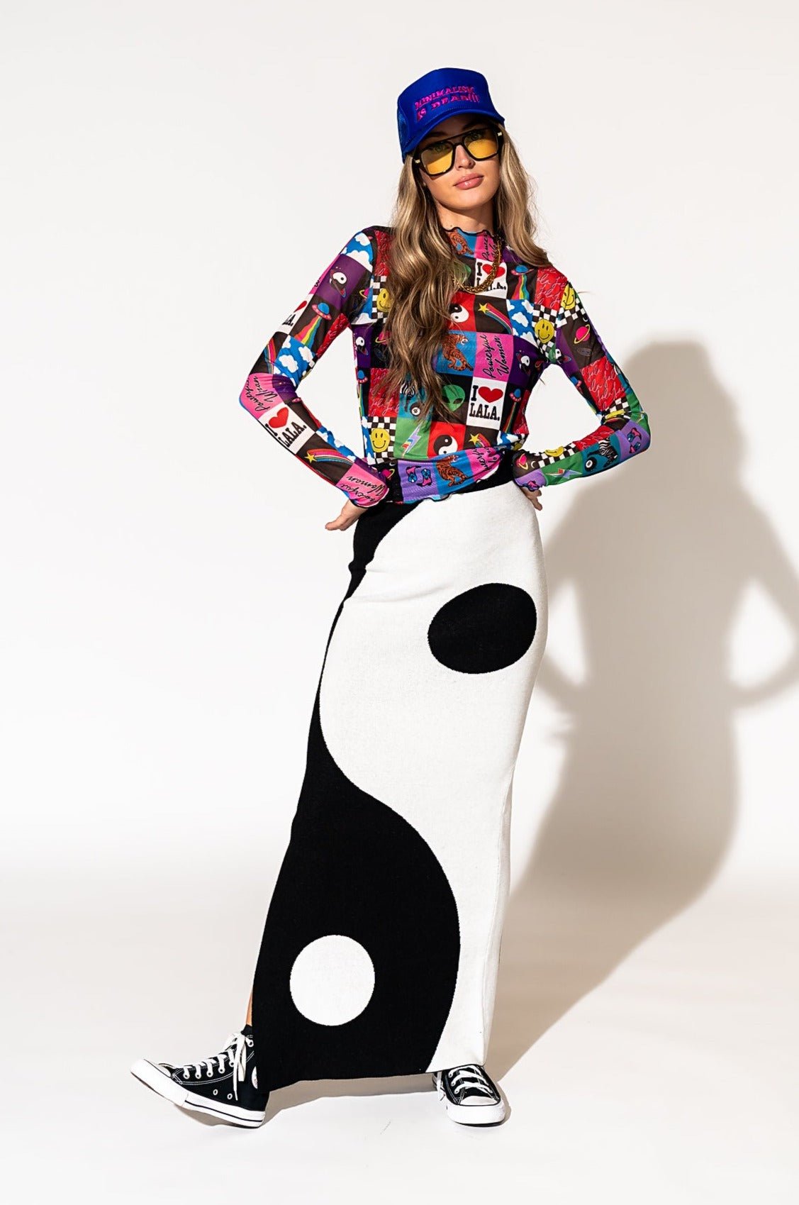 LALA ORIGINAL: Mesh Top in Be Yourself Patchwork - Dressed in Lala