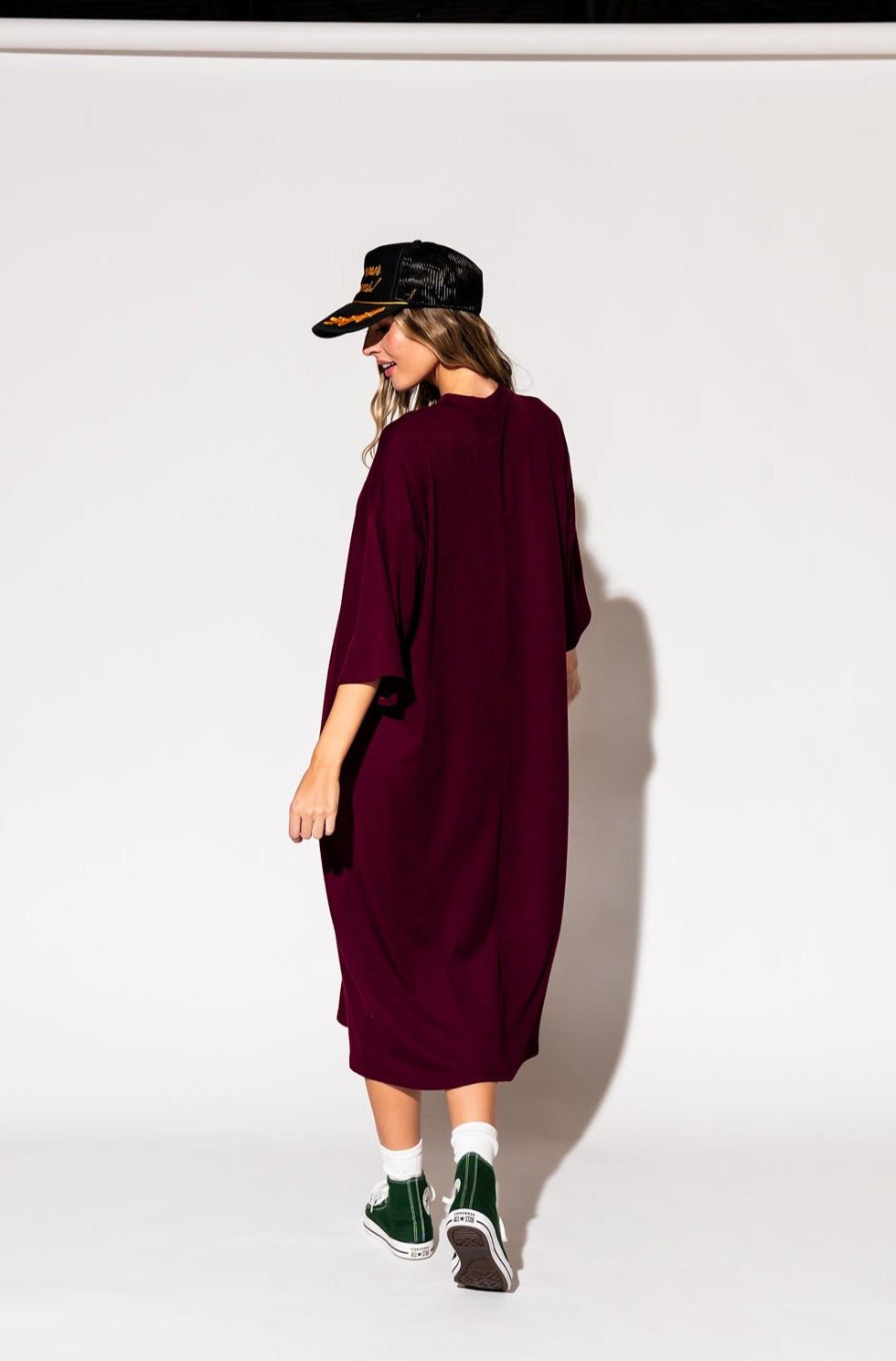 LALA ORIGINAL: Ozzy Dress in Wine - Dressed in Lala