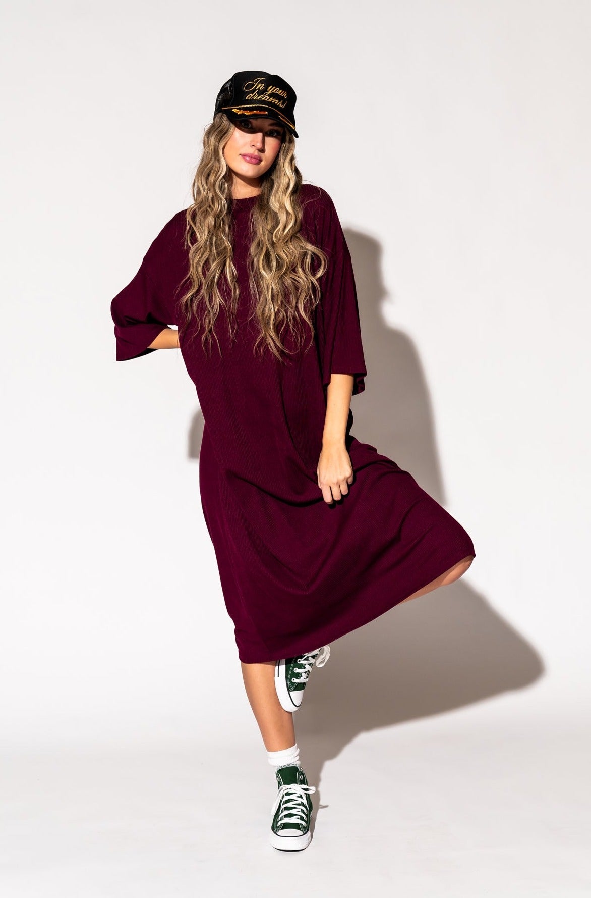 LALA ORIGINAL: Ozzy Dress in Wine - Dressed in Lala