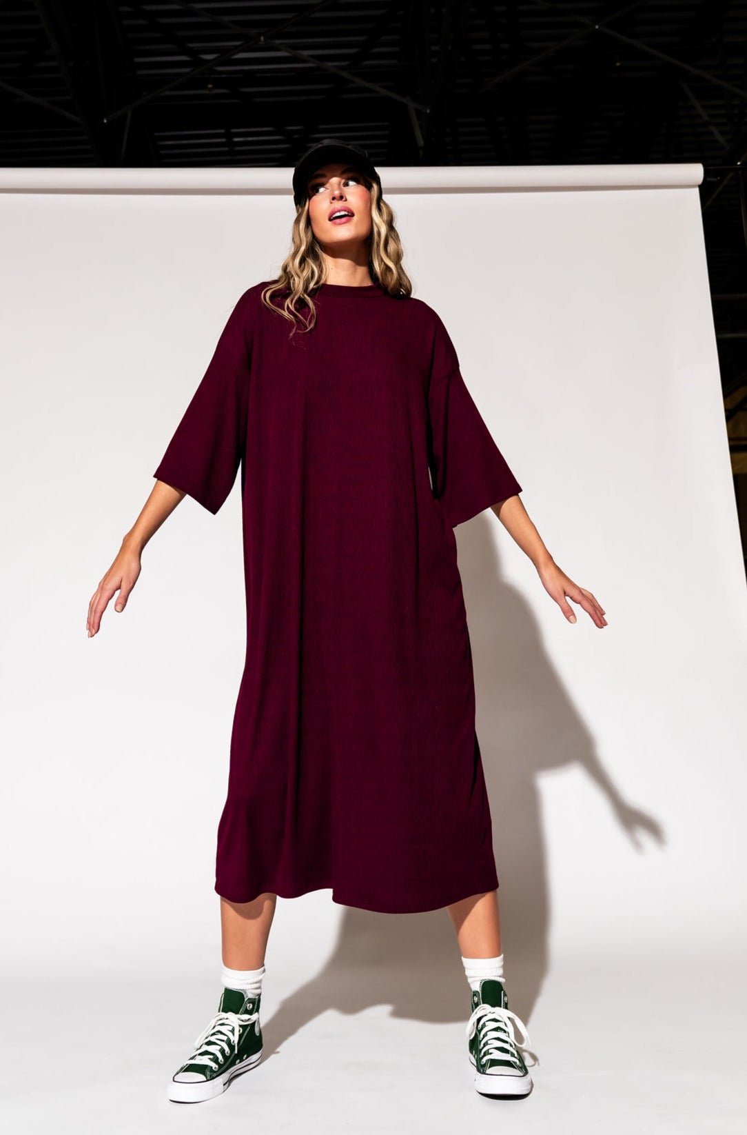 LALA ORIGINAL: Ozzy Dress in Wine - Dressed in Lala