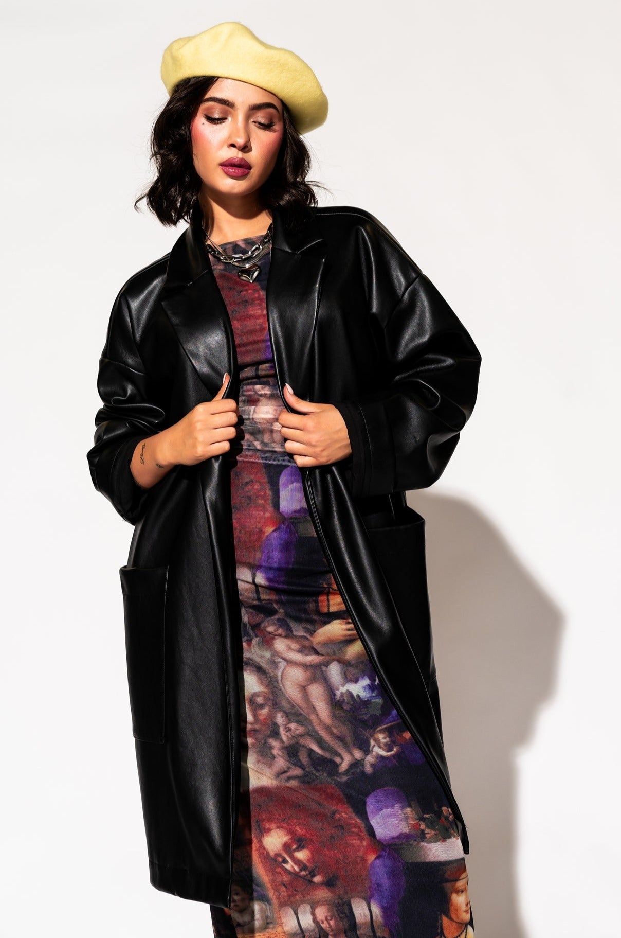 LALA ORIGINAL: Scorpio Coat in Buttery Soft Vegan Leather - Dressed in Lala