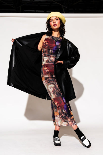 LALA ORIGINAL: Scorpio Coat in Buttery Soft Vegan Leather - Dressed in Lala