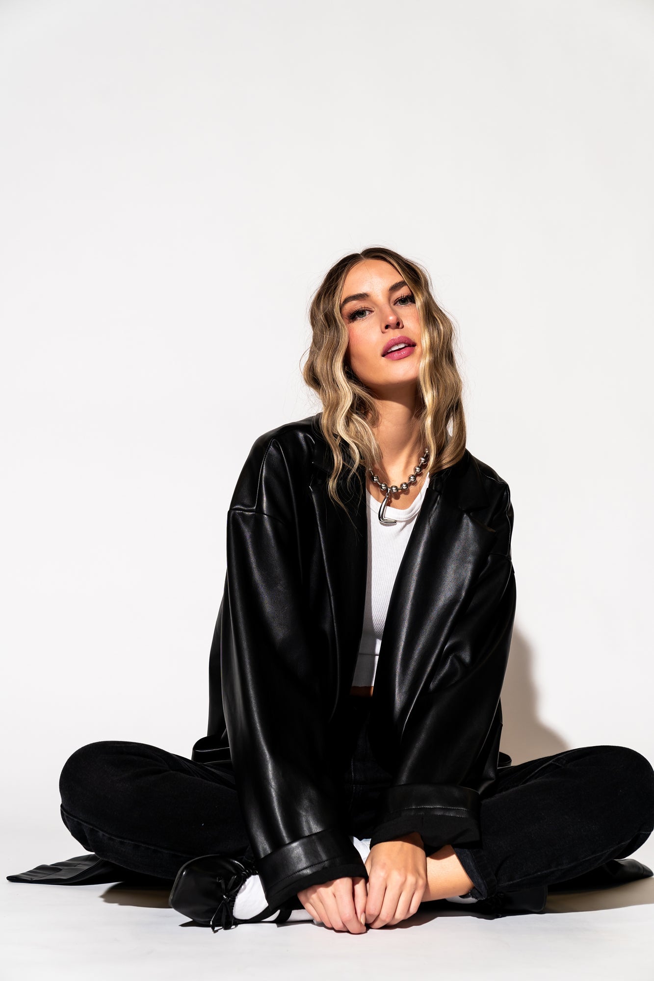 LALA ORIGINAL: Scorpio Coat in Buttery Soft Vegan Leather - Dressed in Lala