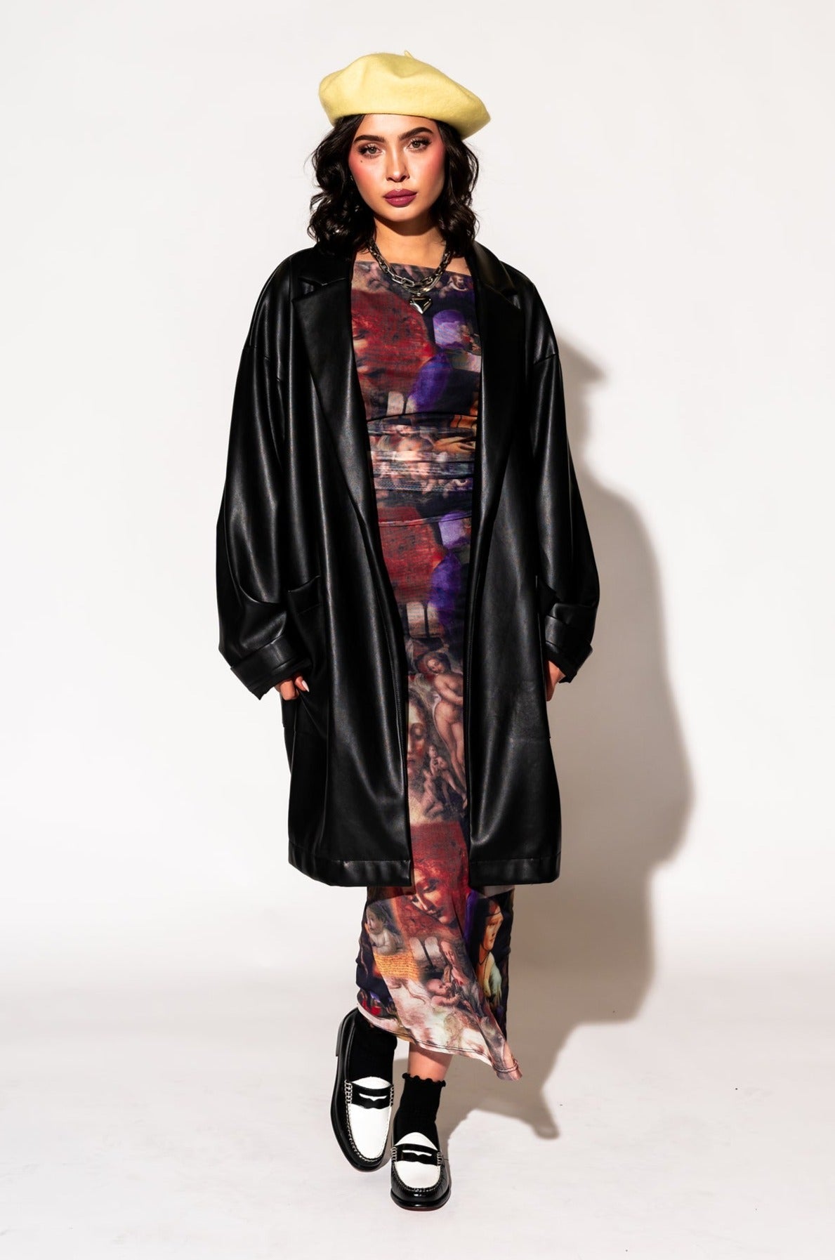 LALA ORIGINAL: Scorpio Coat in Buttery Soft Vegan Leather - Dressed in Lala