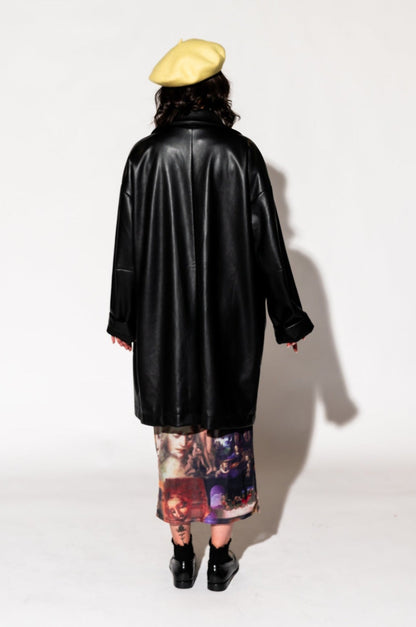 LALA ORIGINAL: Scorpio Coat in Buttery Soft Vegan Leather - Dressed in Lala