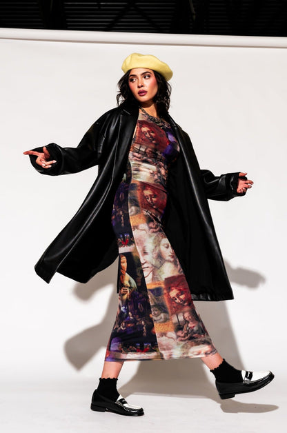LALA ORIGINAL: Scorpio Coat in Buttery Soft Vegan Leather - Dressed in Lala