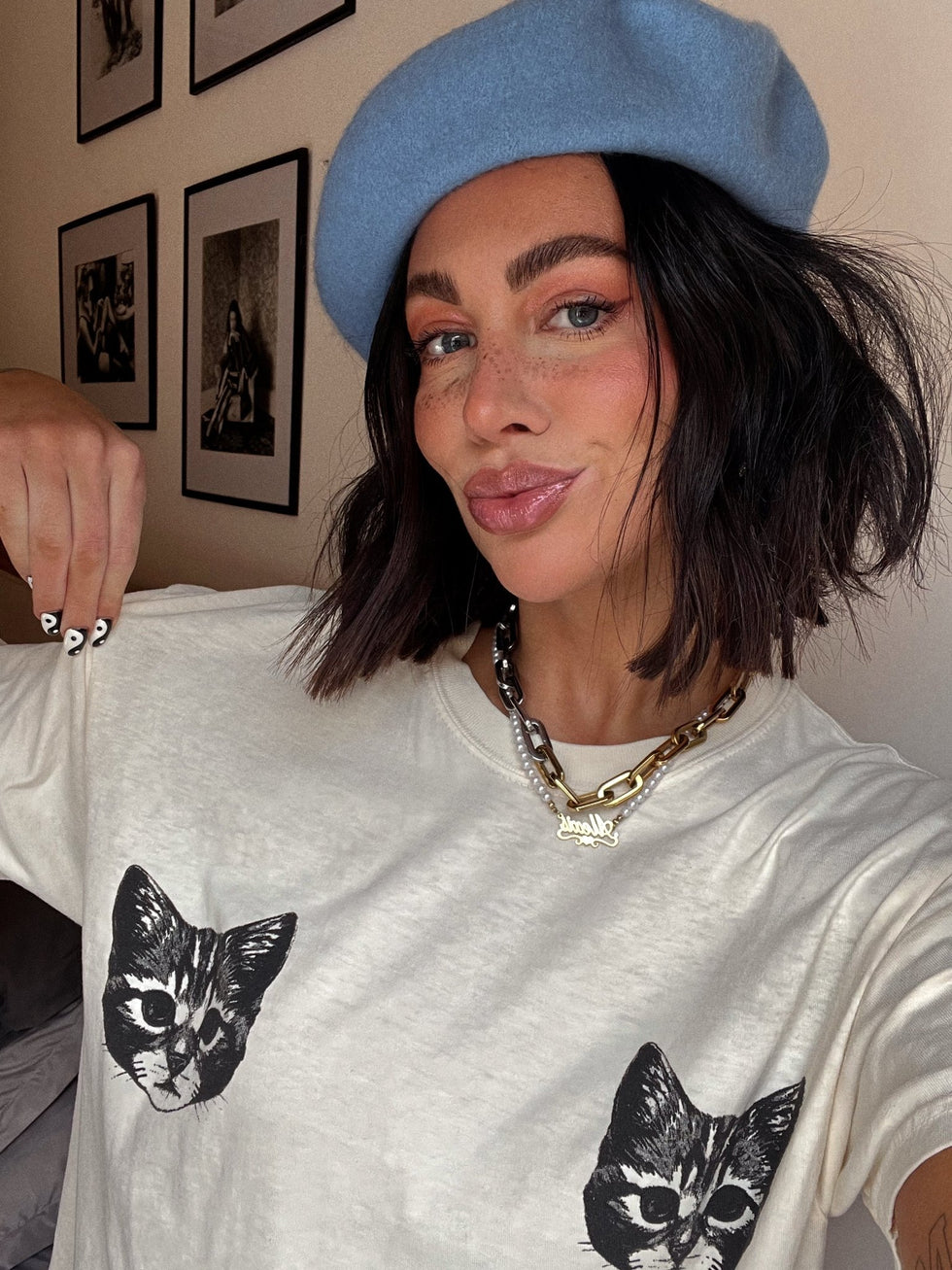 Show Me Your Kitties Tee in Neutral Dressed in Lala