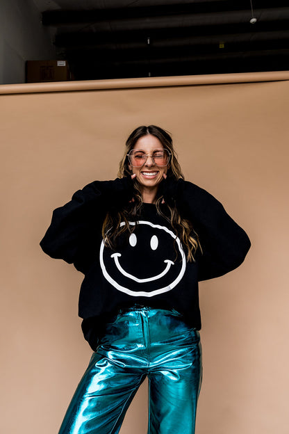 LALA ORIGINAL: The World Needs Your Magic Puff Print Pullover in Black/White *RESTOCKED* - Dressed in Lala