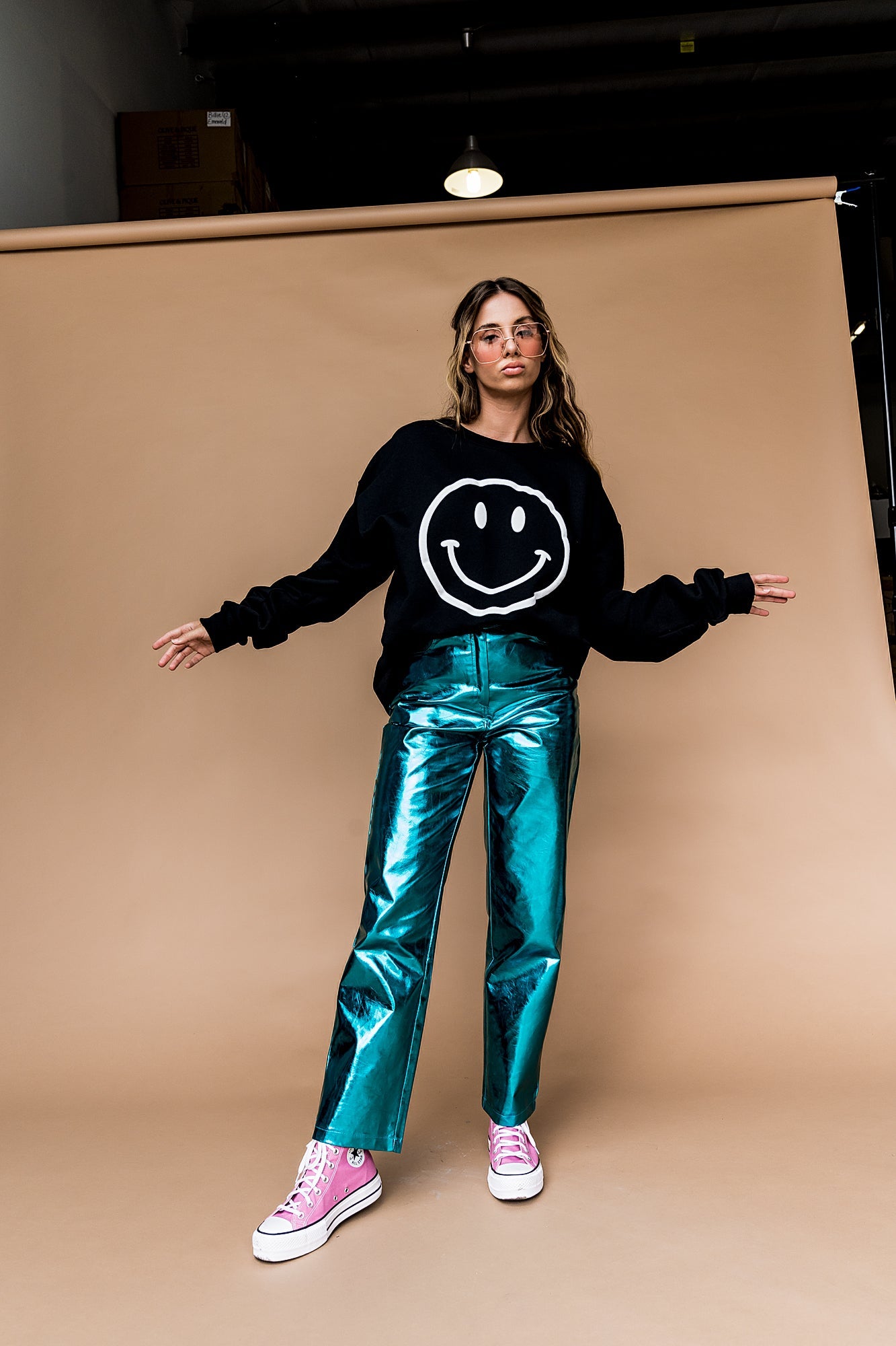 LALA ORIGINAL: The World Needs Your Magic Puff Print Pullover in Black/White *RESTOCKED* - Dressed in Lala