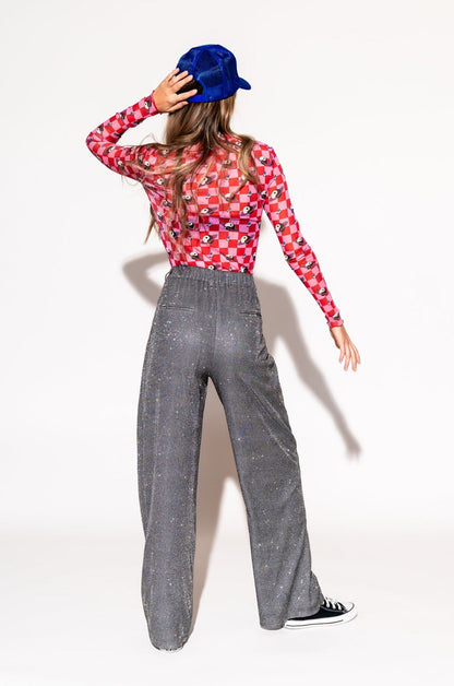 LALA ORIGINAL: To The Disco Sparkle Wide Leg Trouser - Dressed in Lala